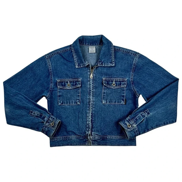 Y2K Old Navy Cropped Denim Jacket - Picture 1 of 9